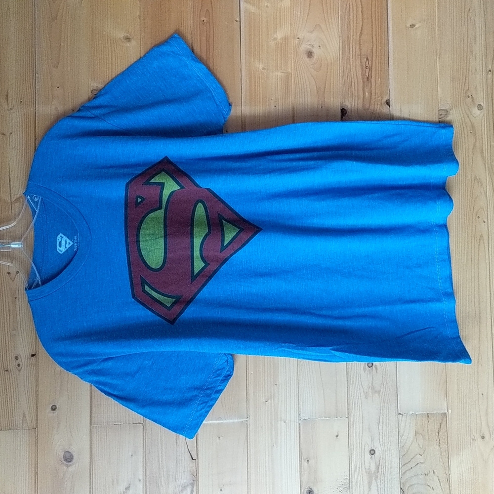 Superman: unisex, blue, short sleeve, graphic t-shirt.